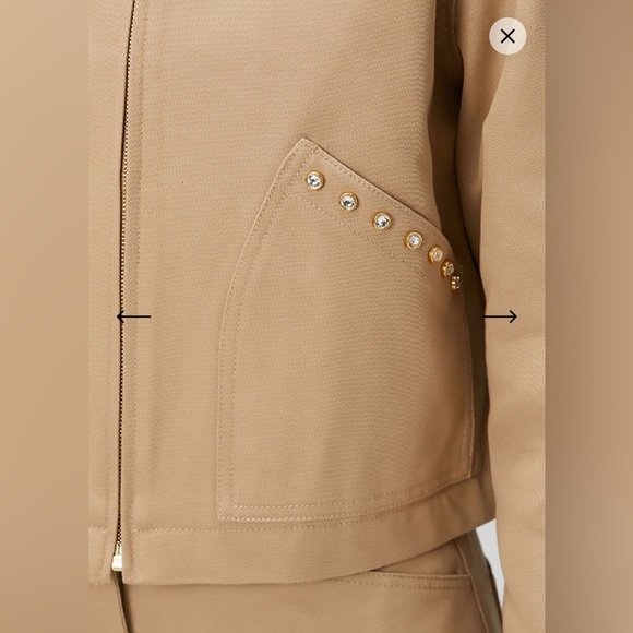 Sandro Cropped Shirt Jacket / Size 34 - Picture 3 of 14